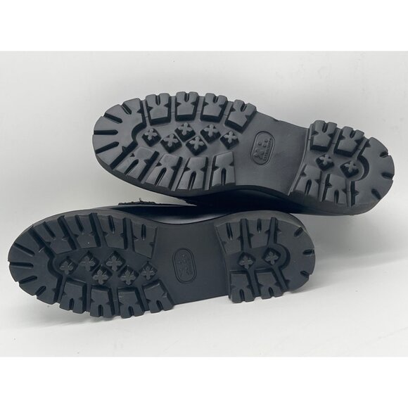 G.H. Bass Weejuns Womens Black & White Leather Lug Sole Penny Loafers Size 9 - Picture 10 of 11